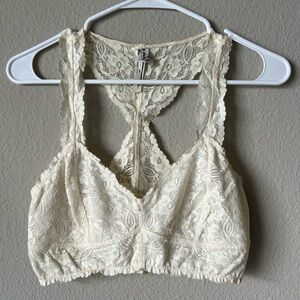 Free People Lace Bralette in Cream